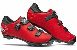 Chaussures VTT SIDI Dragon 5 SRS Carbone Rouge Mat Noir
